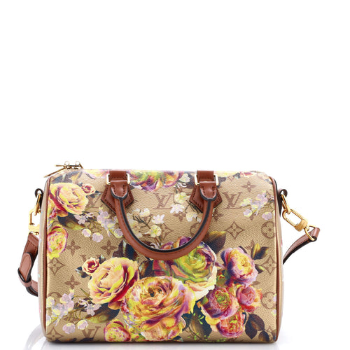 Speedy Bandouliere Bag Limited Edition Flowers Monogram Canvas 25