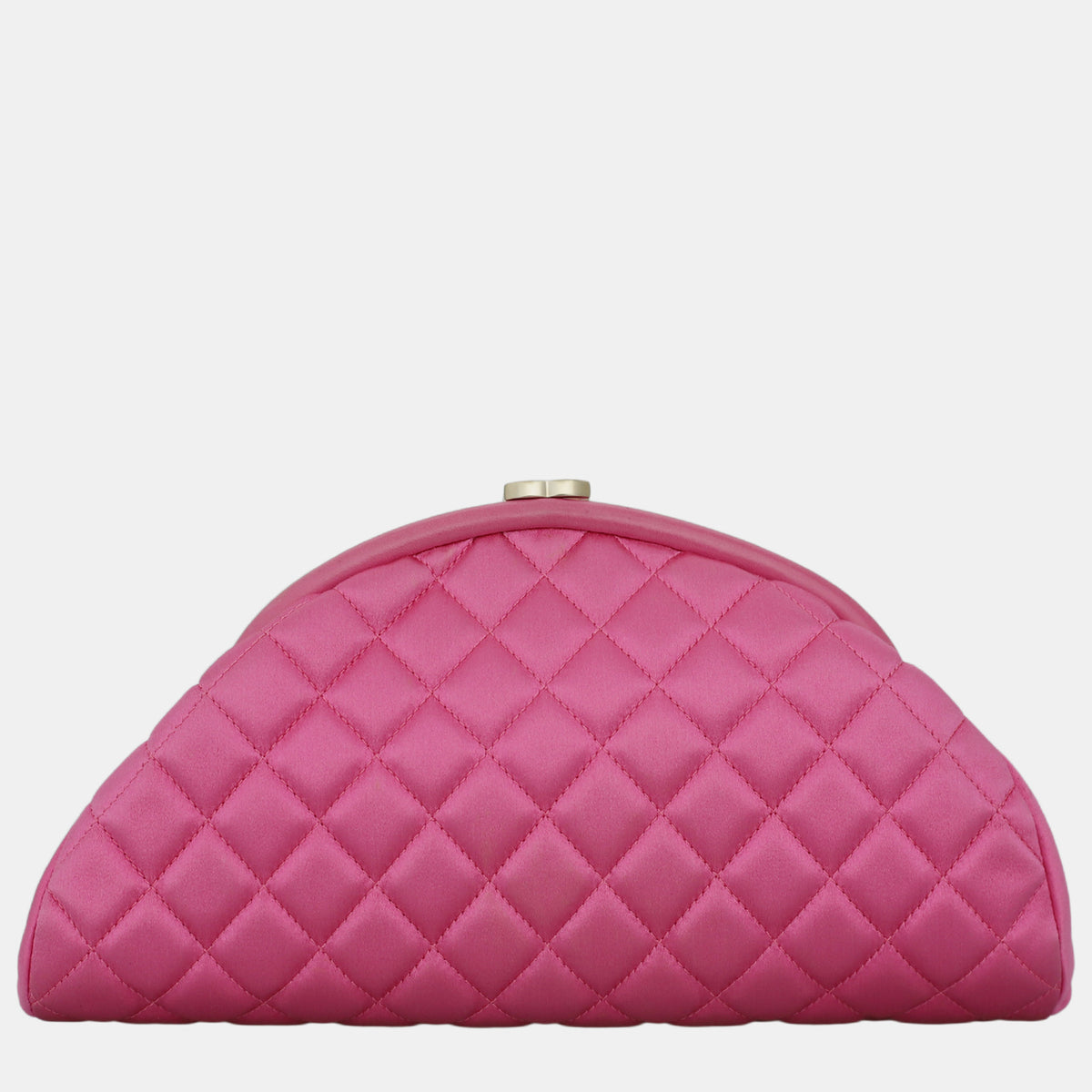 Chanel Pink Satin Timeless Clutch