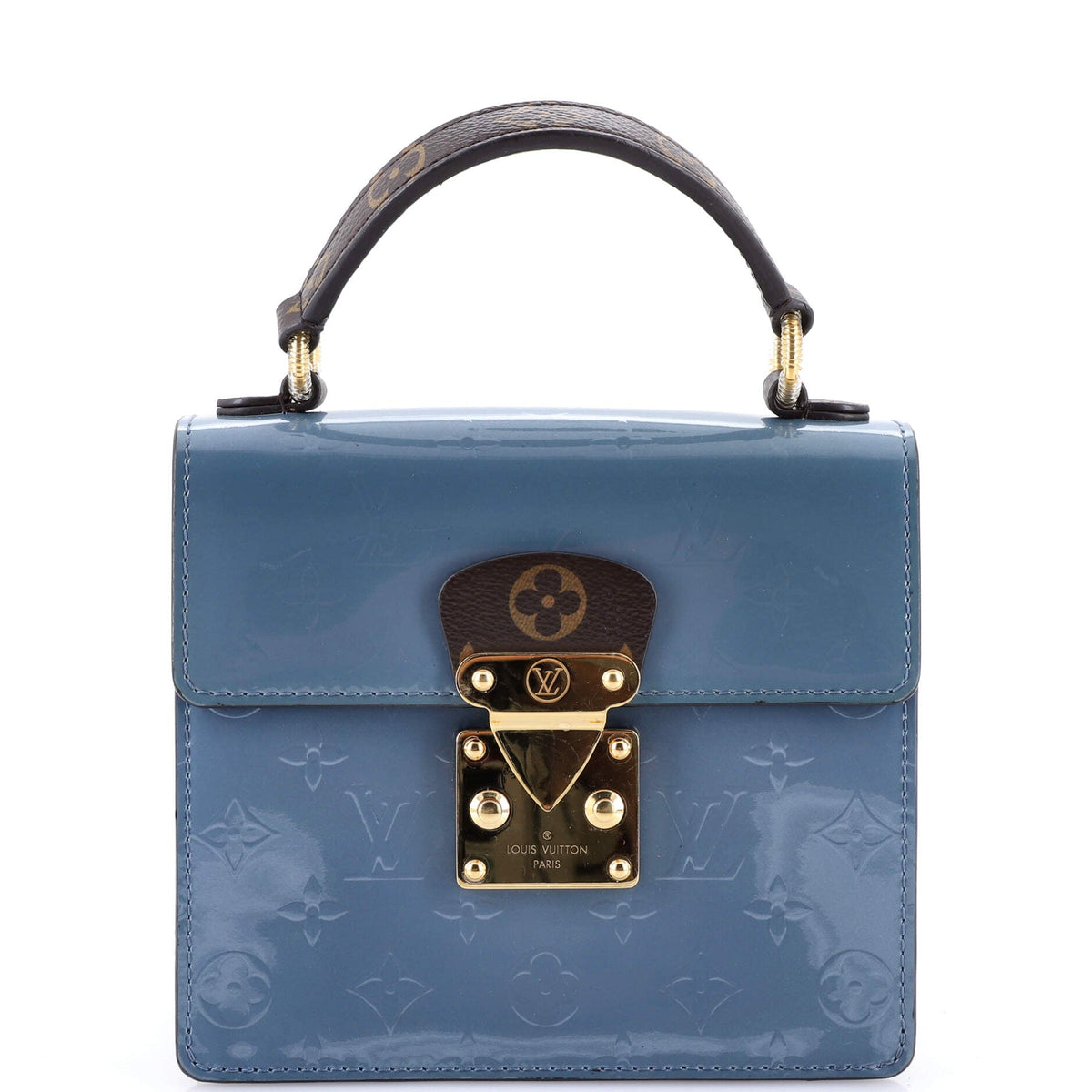Louis Vuitton Spring Street NM Handbag Monogram Vernis with Monogram Canvas and Epi Leather