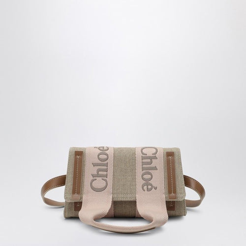 Women's Woody Beige/pink Canvas Waist Bag | CHC24AS681L17