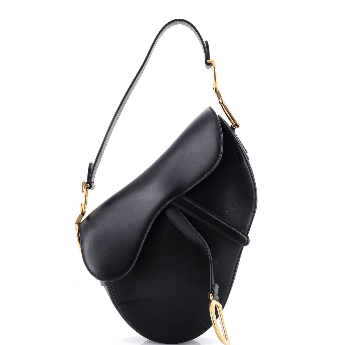 Christian Dior Saddle Handbag Leather Medium