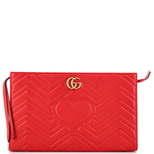 GUCCI GG Marmont Clutch Matelasse Leather