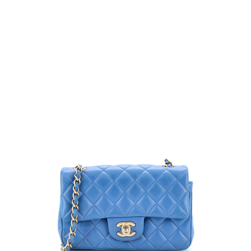CHANEL Classic Single Flap Bag Quilted Lambskin Mini