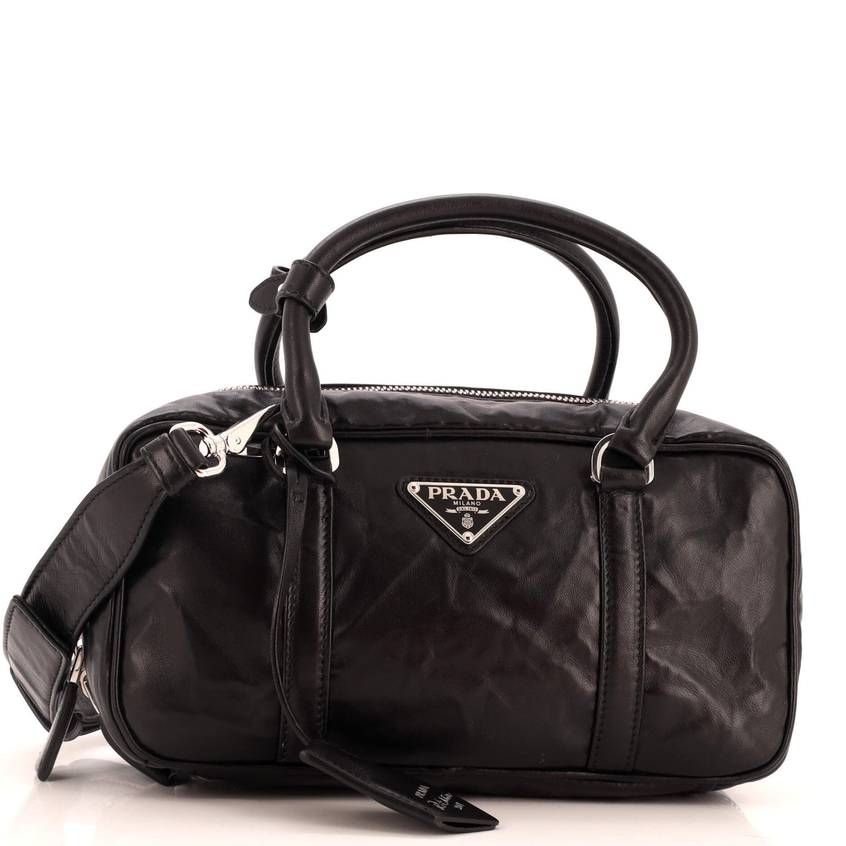 Prada PRADA Re-Edition Top Handle Bauletto Bag Nappa Antique Medium