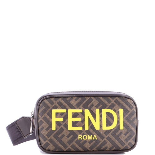 FENDI Logo Camera Case Bag Zucca Coated Canvas Medium