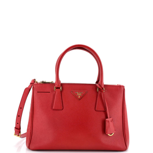 PRADA Galleria Double Zip Tote Saffiano Leather Medium