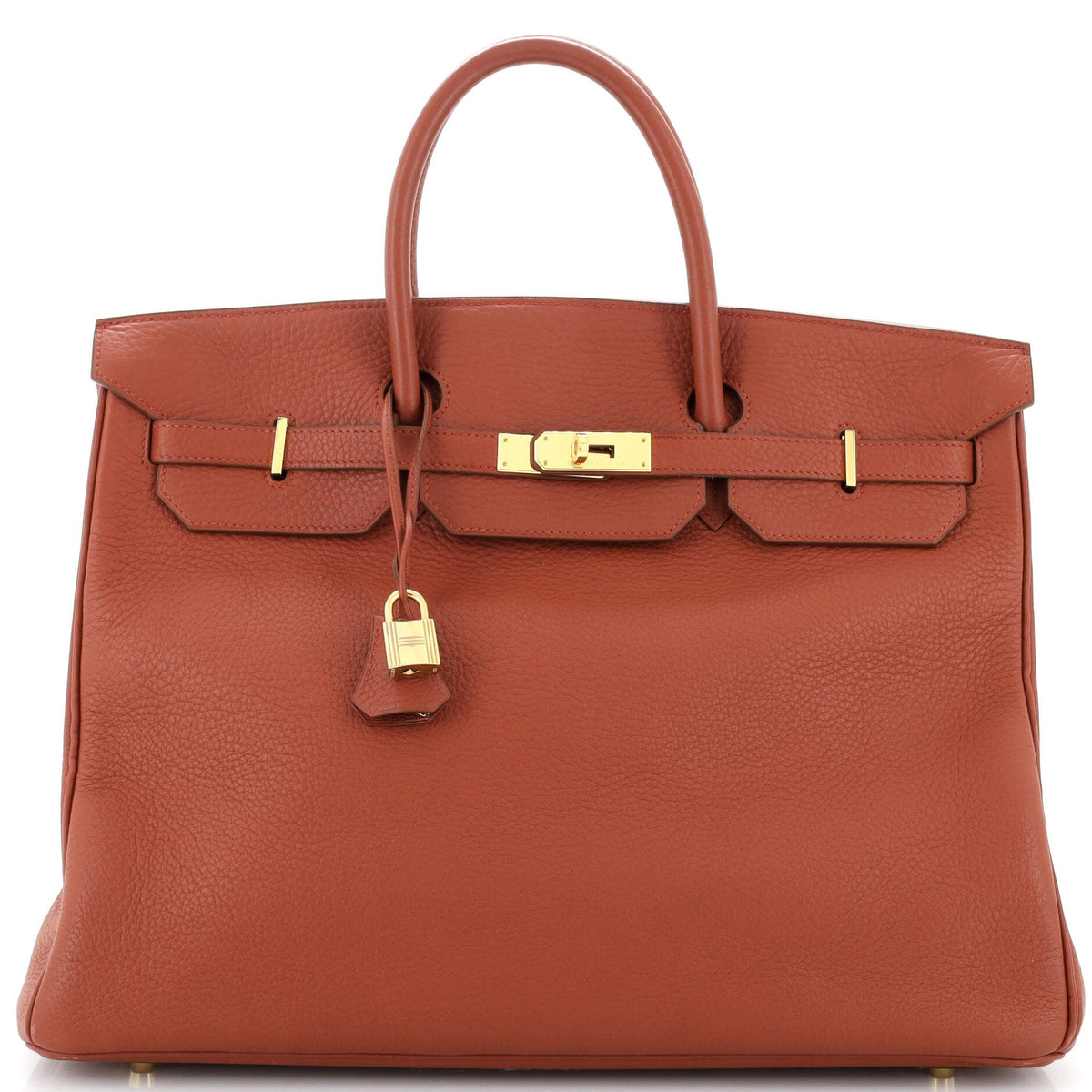 Hermès Birkin Handbag Rouge Venetian Clemence with Gold Hardware 40