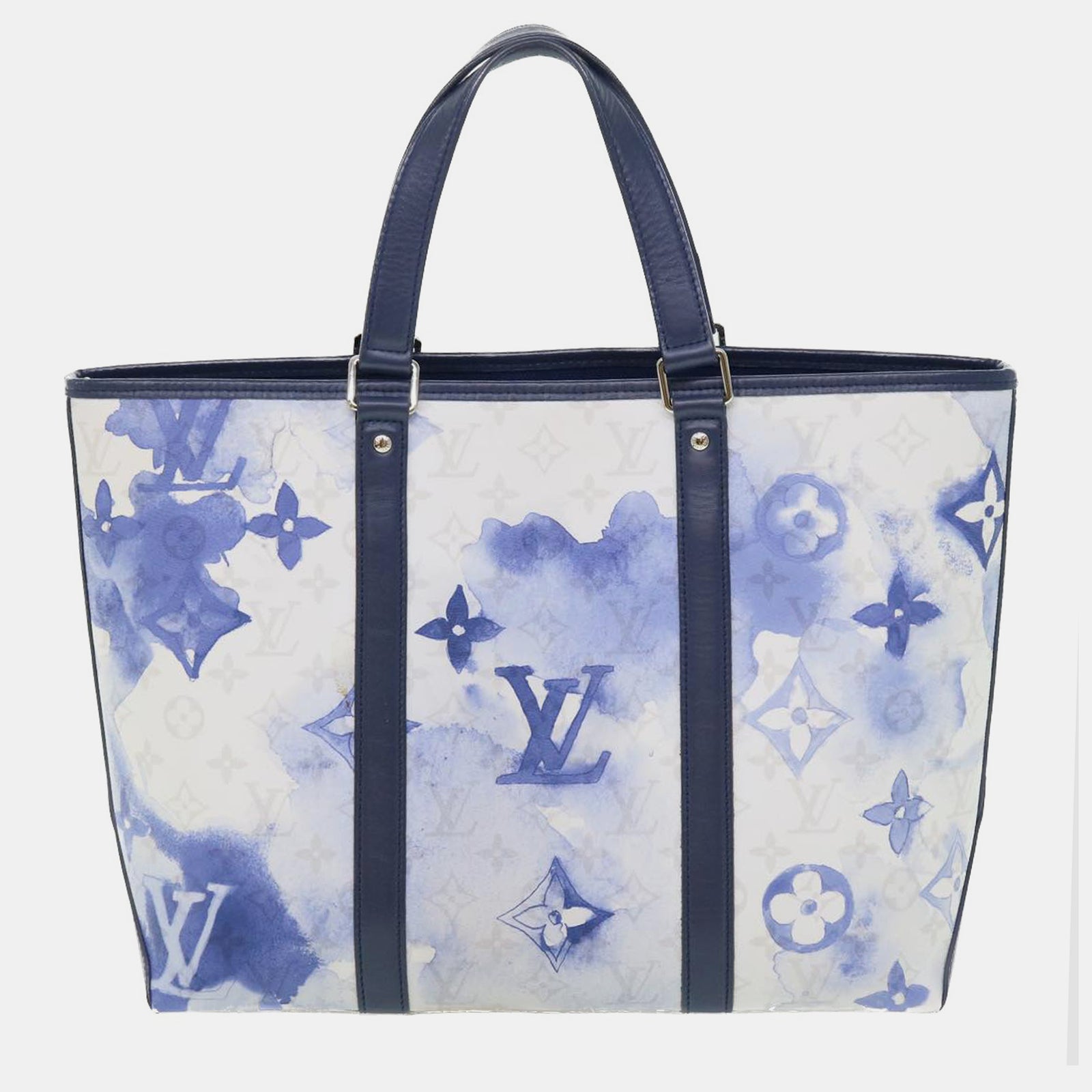 Louis Vuitton Blaue Monogramm Aquarell Weekend Tote PM Handtasche