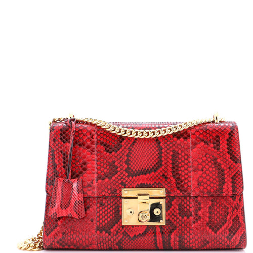 GUCCI Padlock Shoulder Bag Python Medium