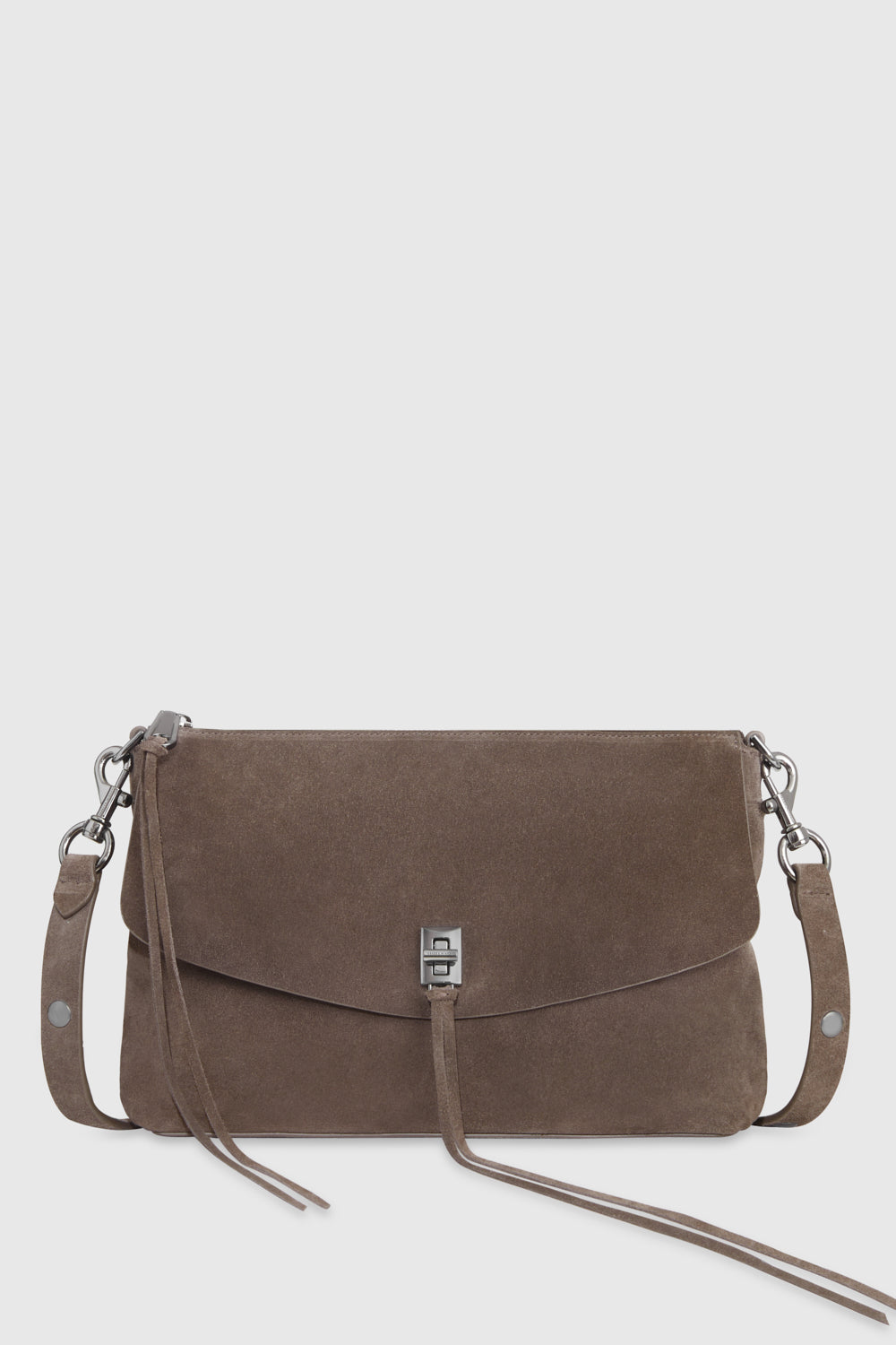Rebecca Minkoff Darren Top Zip Shoulder Bag In Brown
