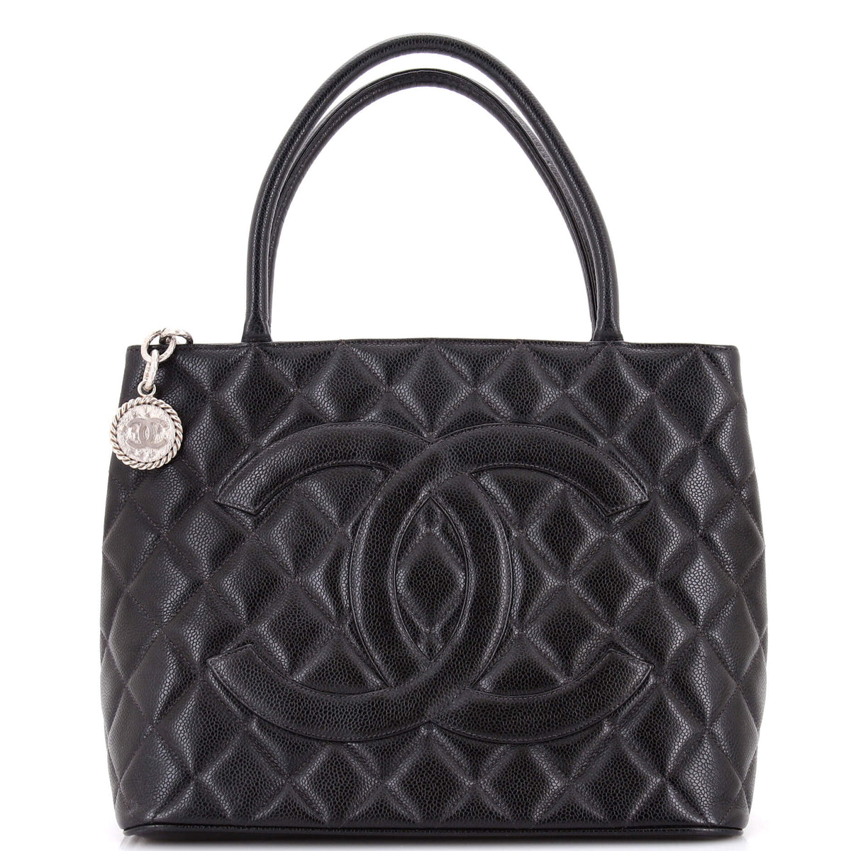 Chanel CHANEL Medallion Tote Quilted Caviar