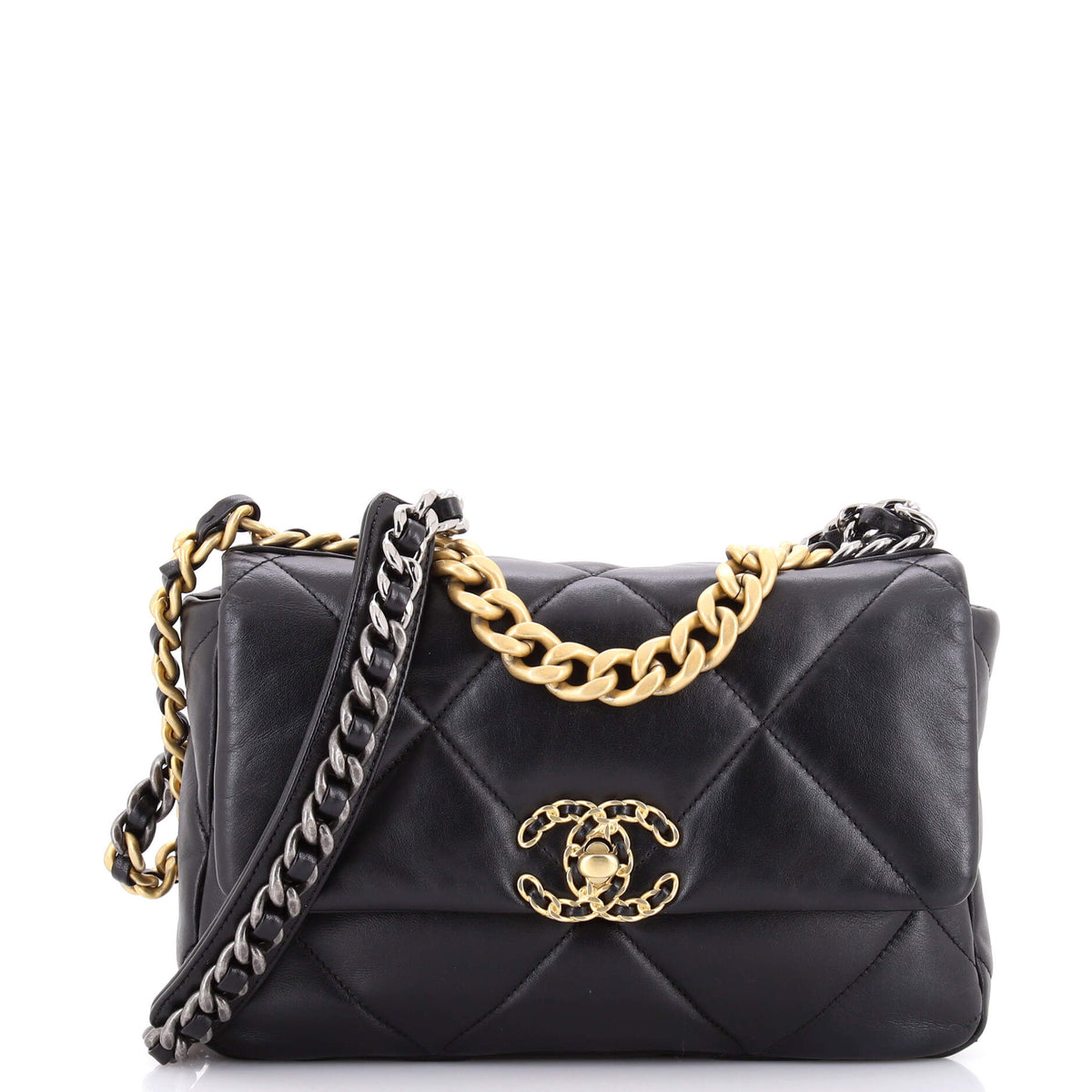 Chanel CHANEL 19 Flap Bag Quilted Leather Medium
