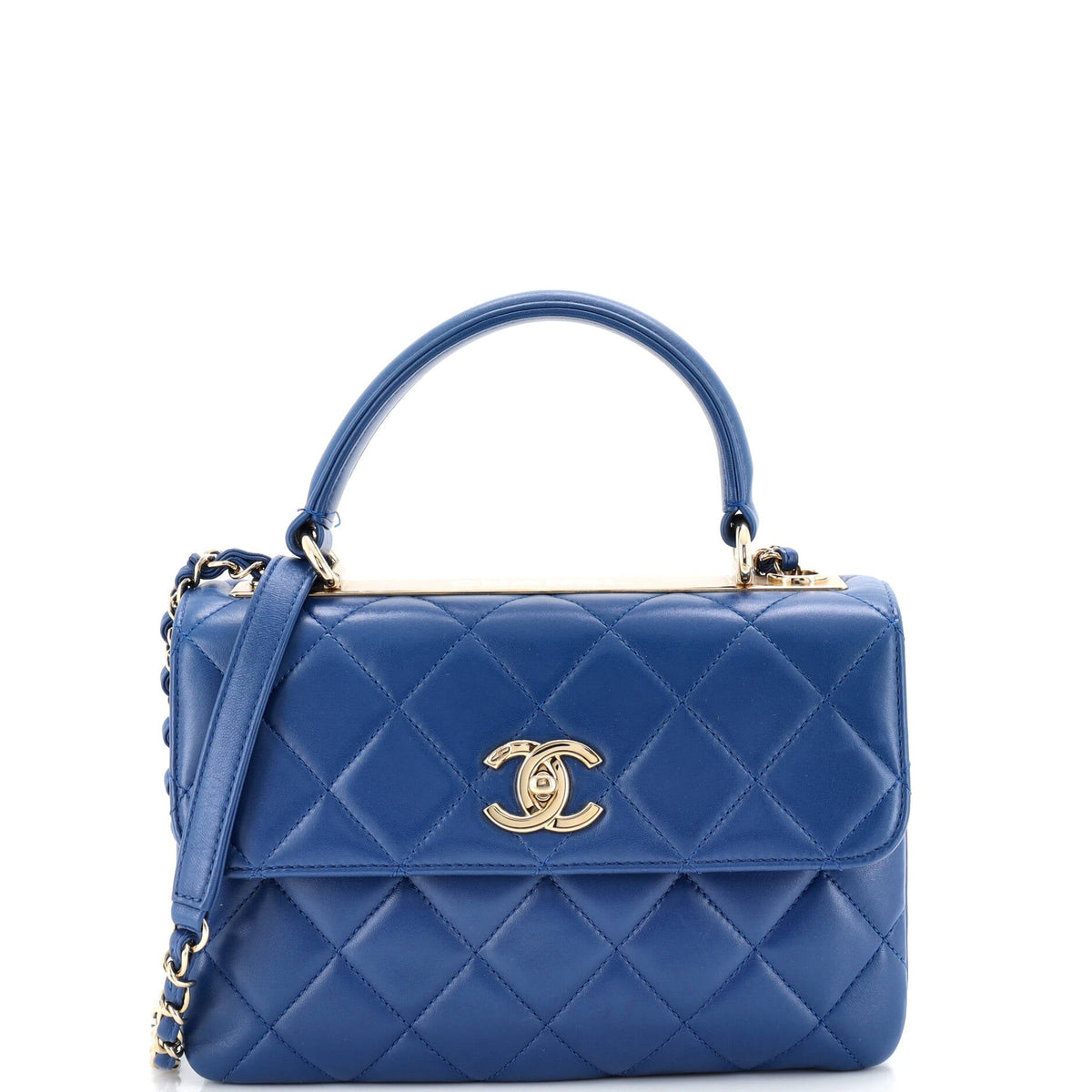 Chanel CHANEL Trendy CC Top Handle Bag Quilted Lambskin Small
