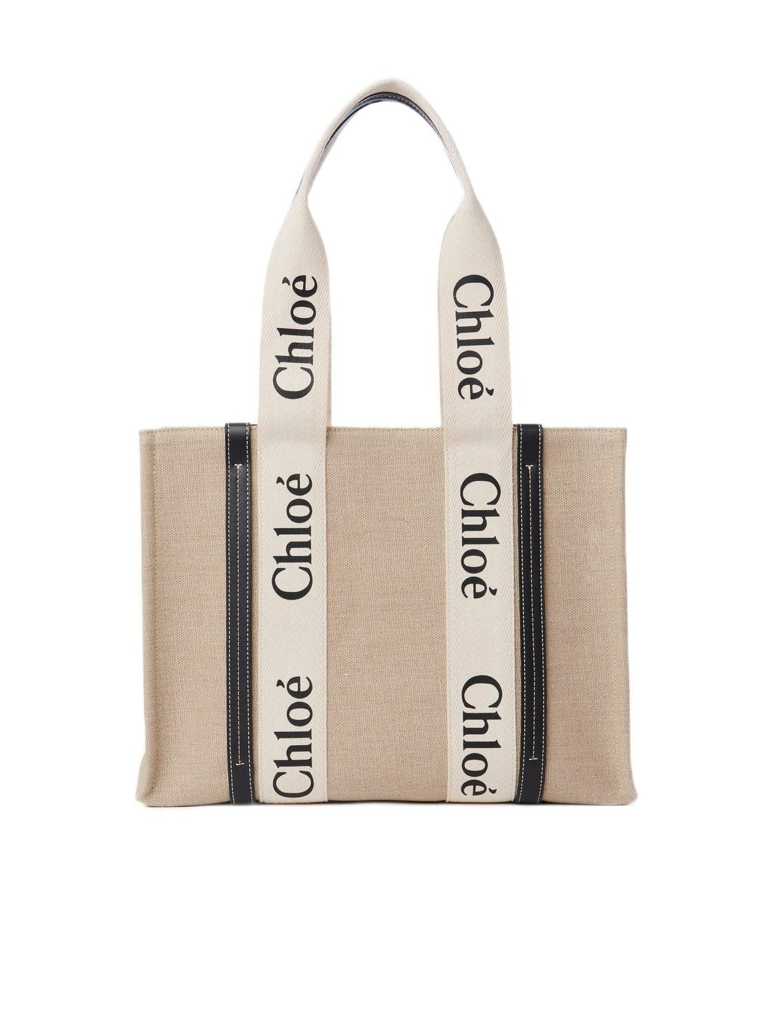 Chloé Women's Woody Tote Bag in White | CHC22AS383I26