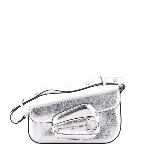 GUCCI Horsebit 1955 Asymmetric Shoulder Bag Leather Small