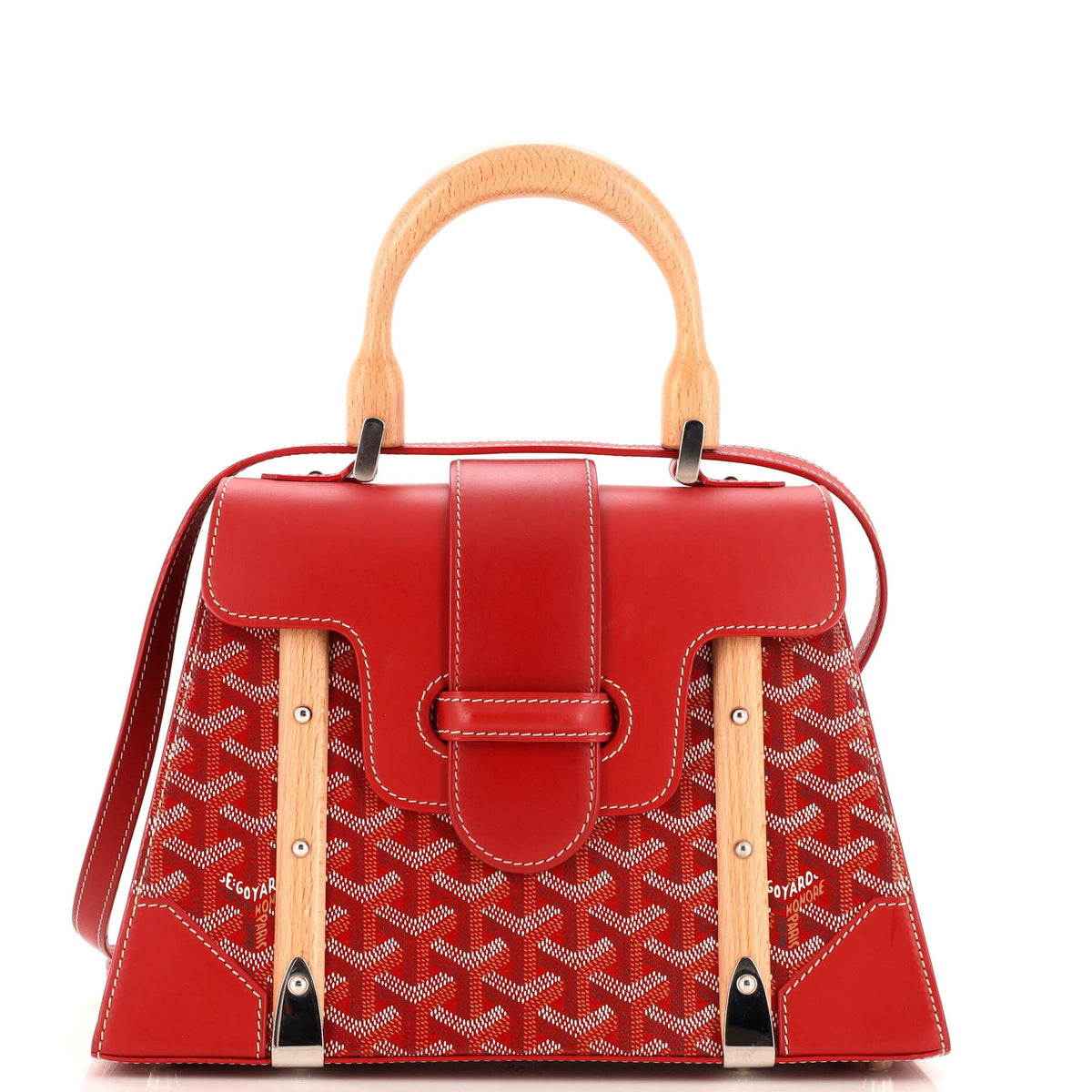 Goyard GOYARD Saigon Top Handle Bag Coated Canvas with Leather PM