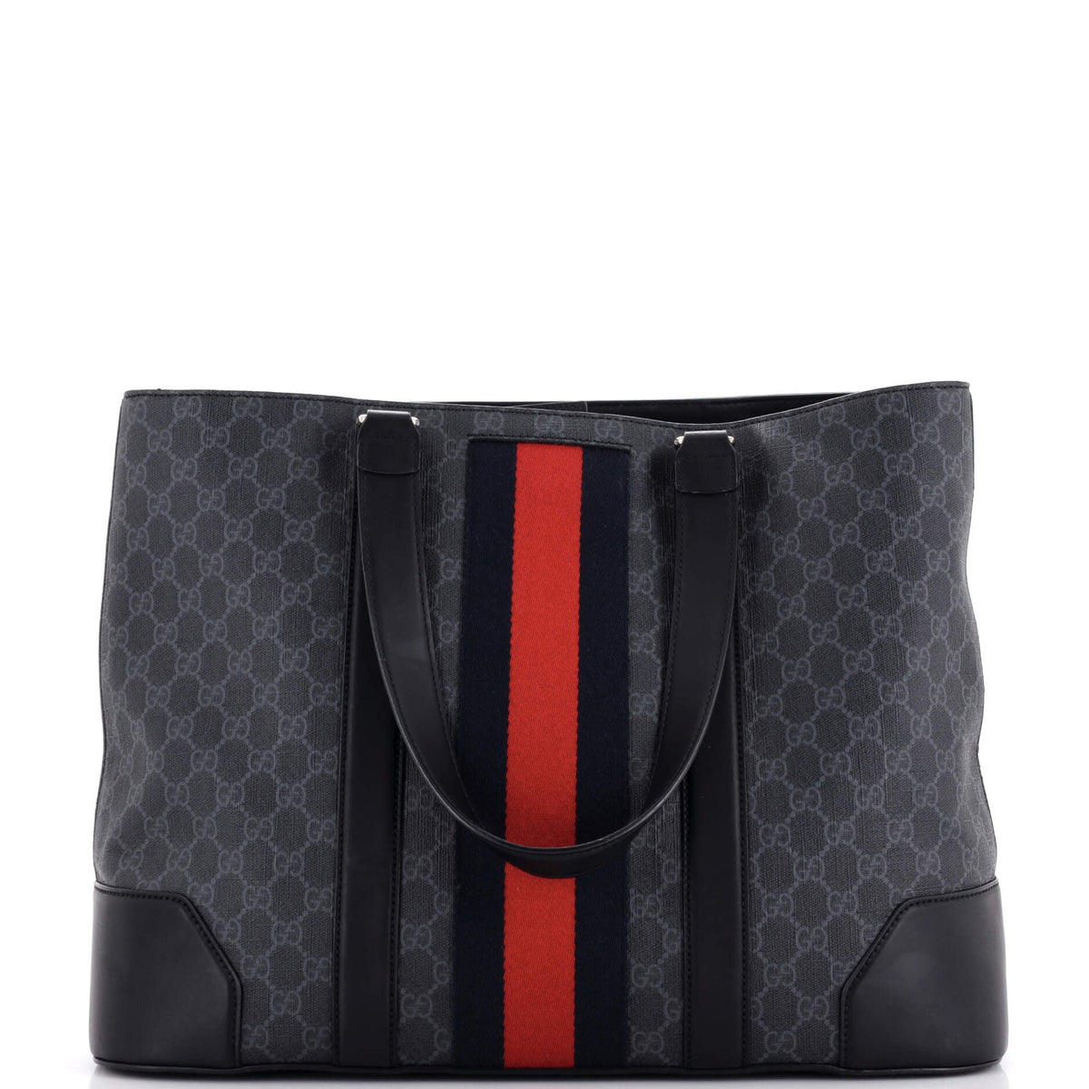 Gucci GUCCI Web Open Tote GG Coated Canvas Large