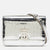 Silver Croc Embossed Leather Small TB Shoulder Bag