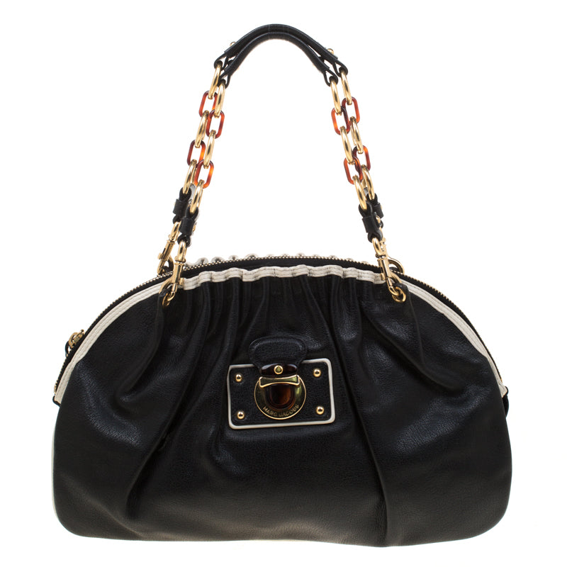 Marc Jacobs Black Leather Capra Satchel