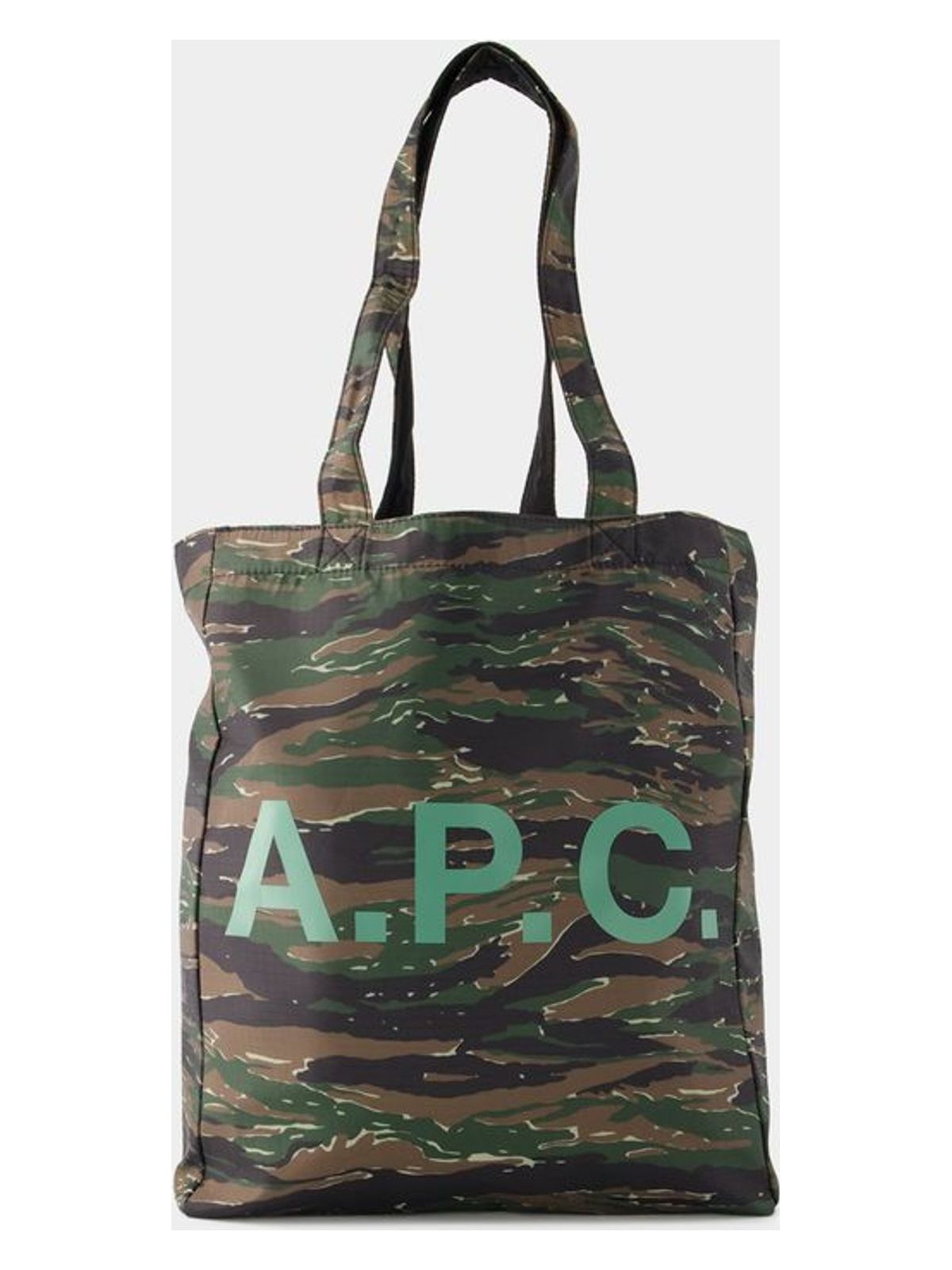 A.p.c. Lou Reversible Tote Bag in Khaki | COGXE Color M61442