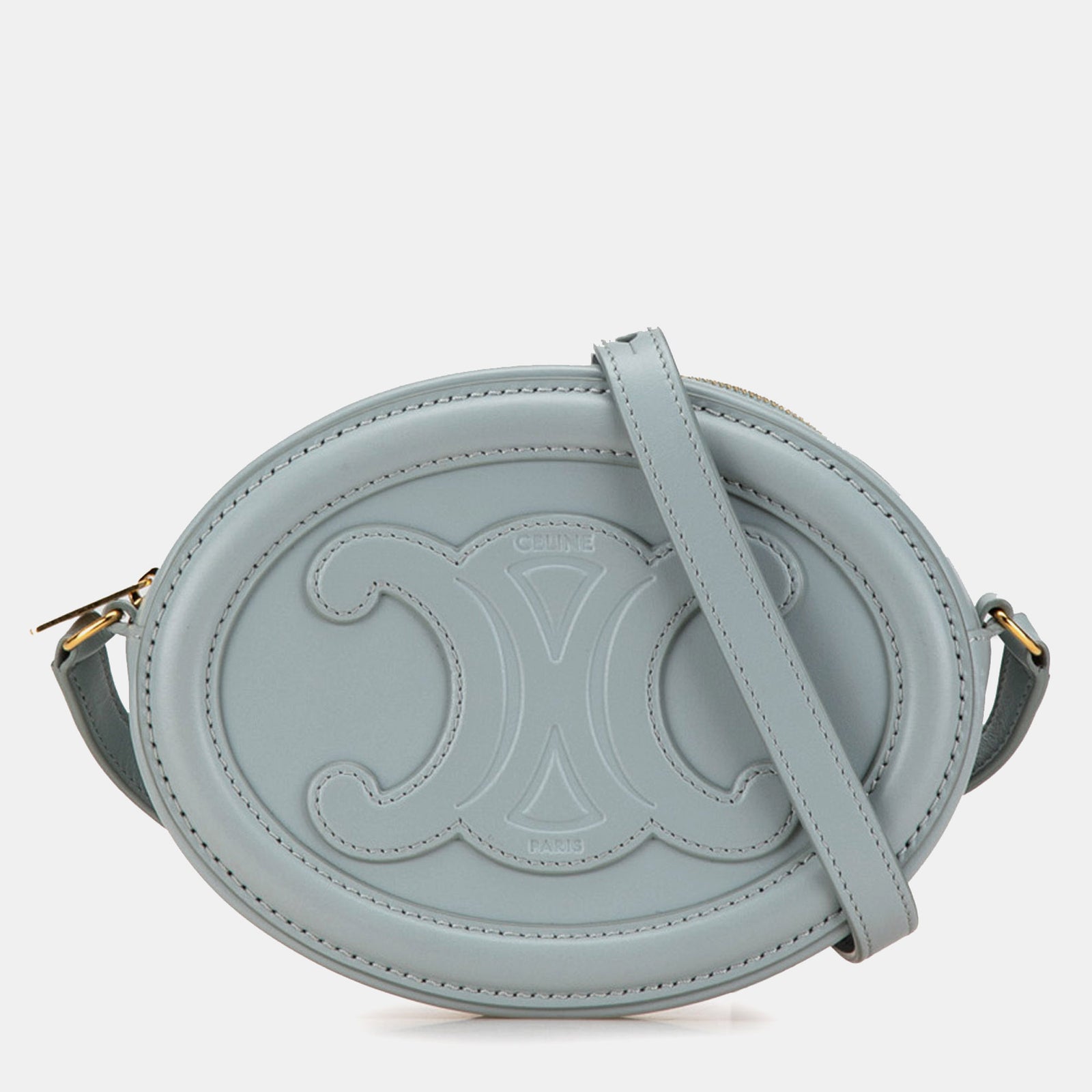 Celine Cuir Triomphe Oval Crossbody Bag