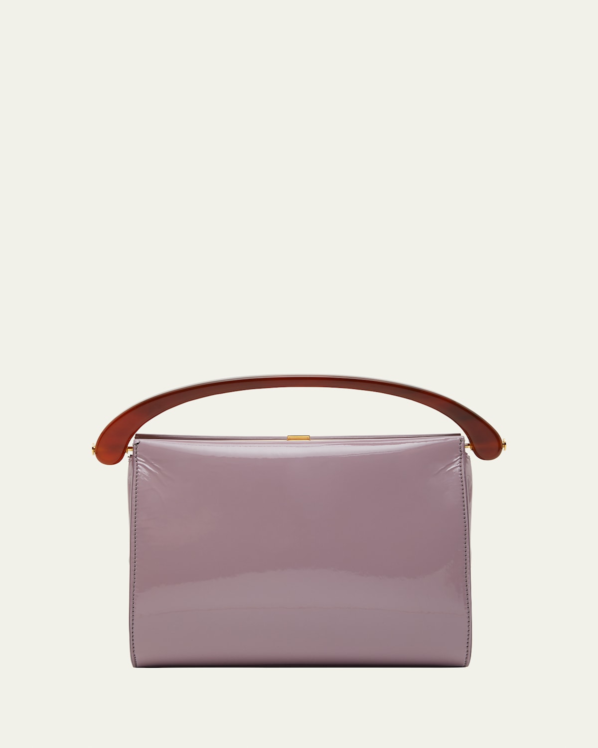 Dries Van Noten Crisp Patent Leather Top-Handle Bag