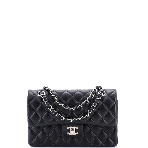 CHANEL Classic Double Flap Bag Quilted Lambskin Small