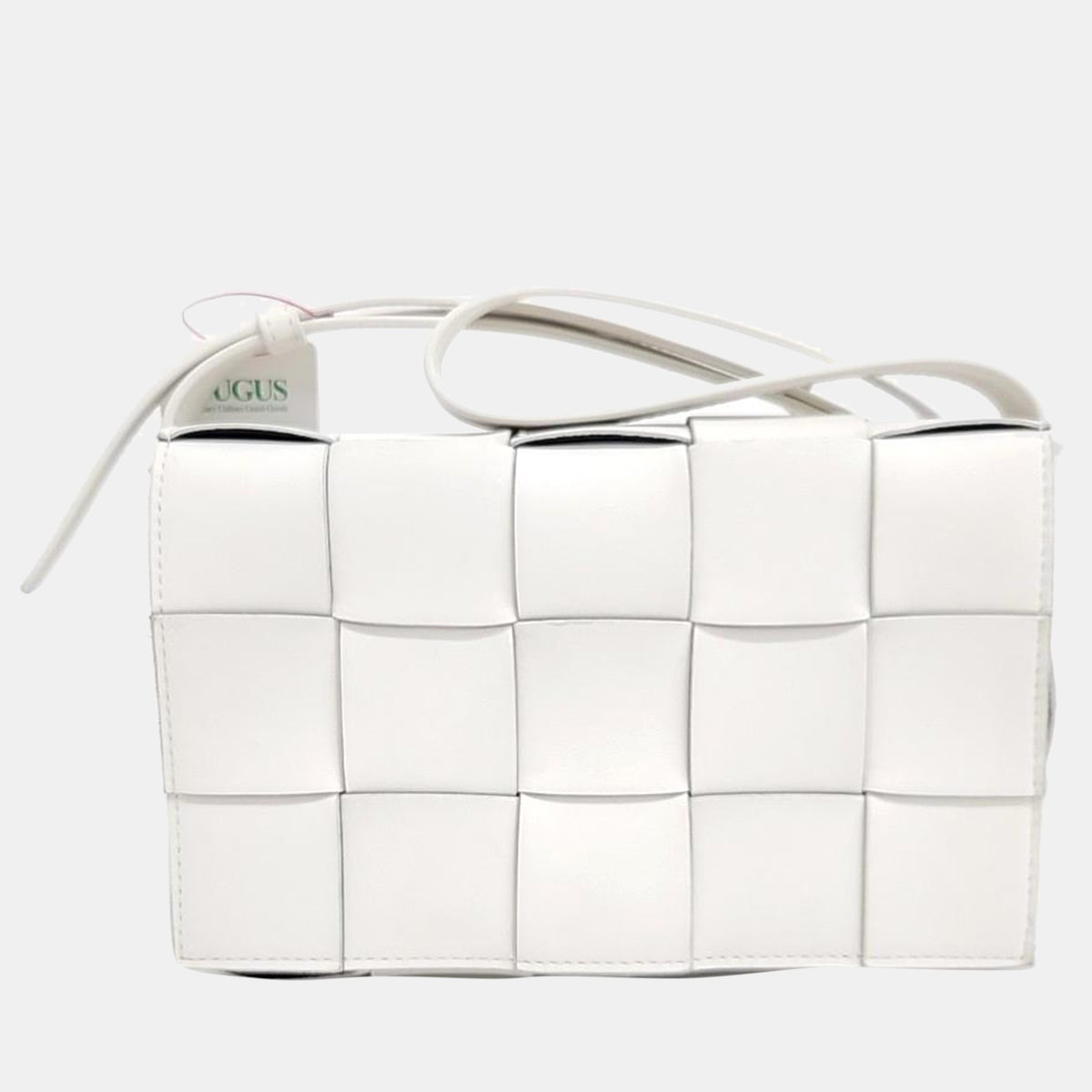 Bottega Veneta White Leather Cassette Shoulder Bag
