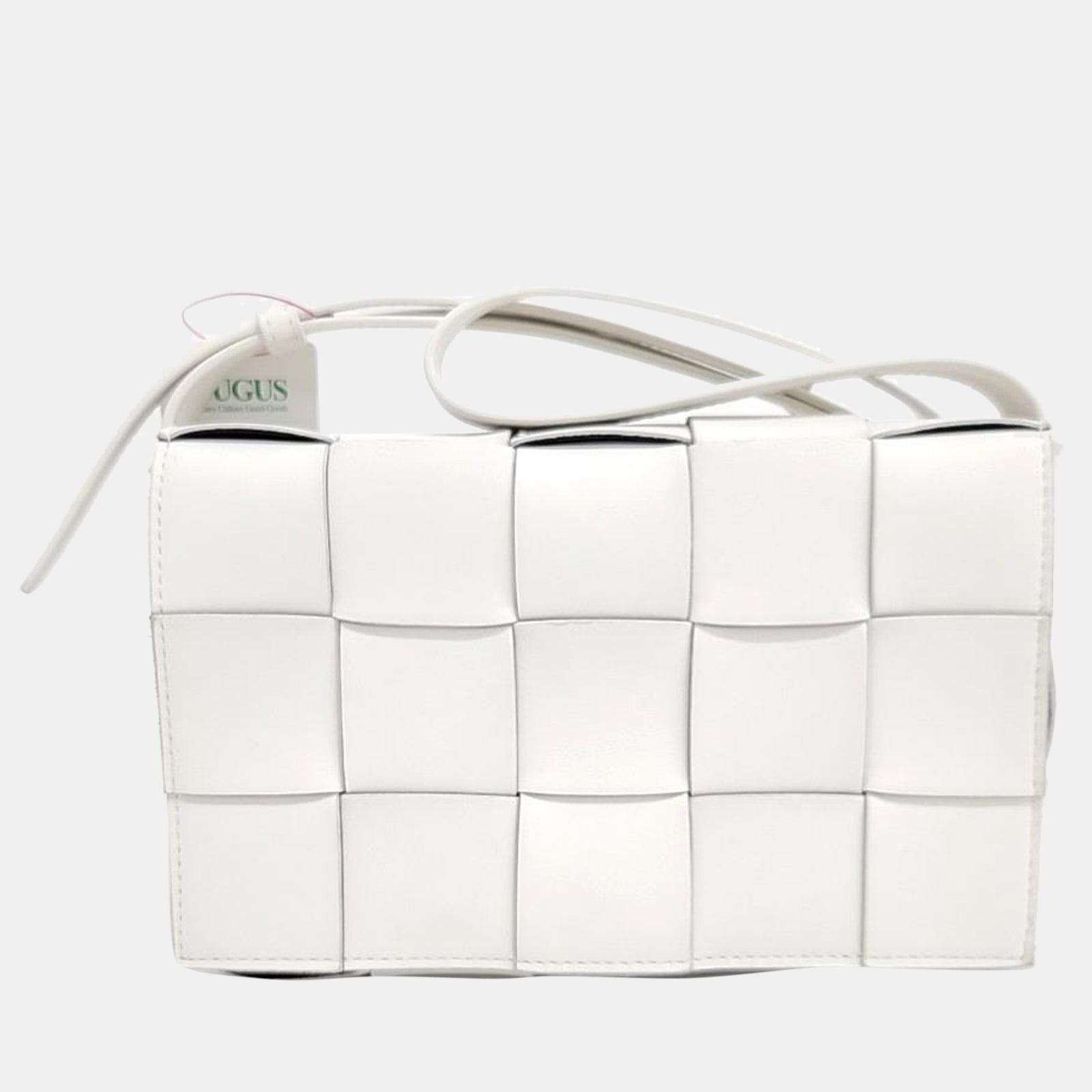 Bottega Veneta White Leather Cassette Shoulder Bag