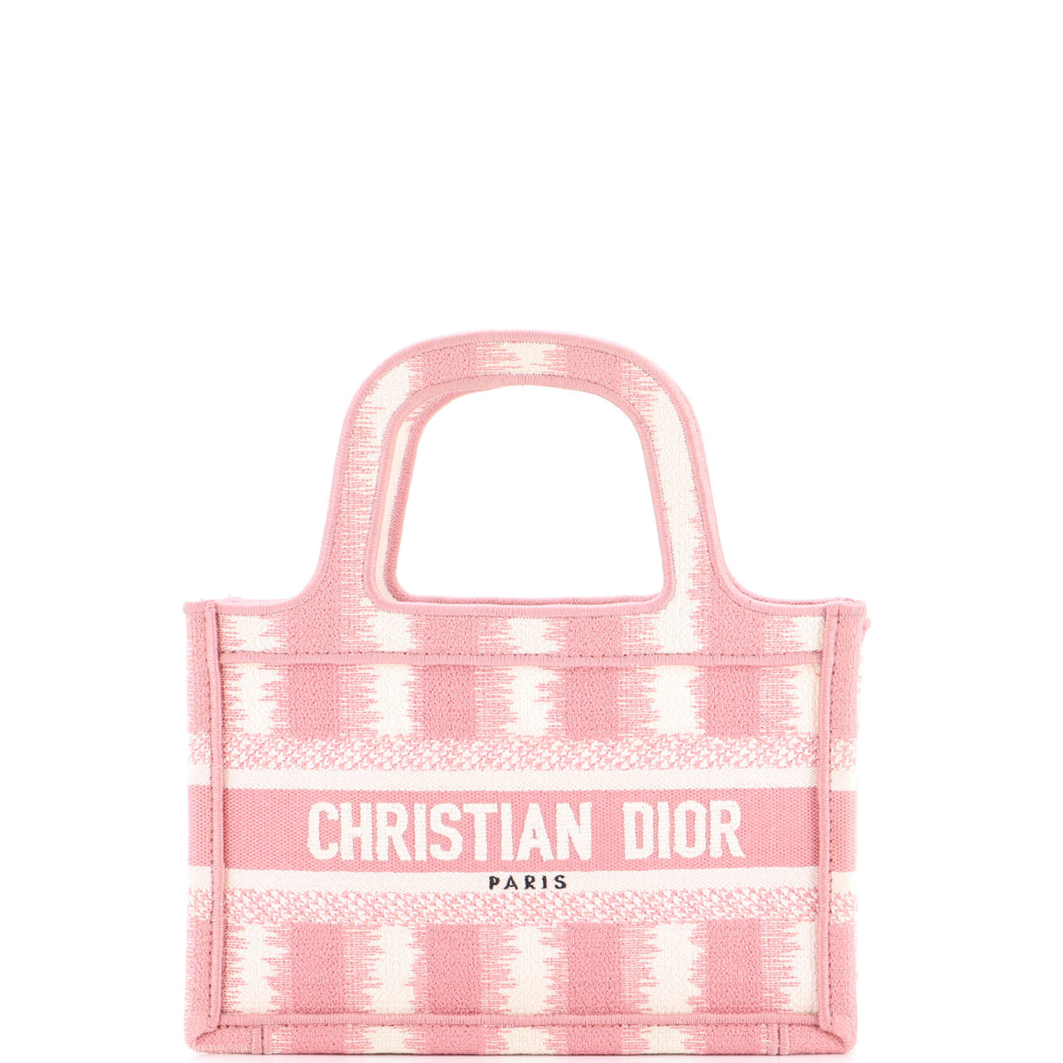 Christian Dior Book Tote Embroidered Canvas Mini