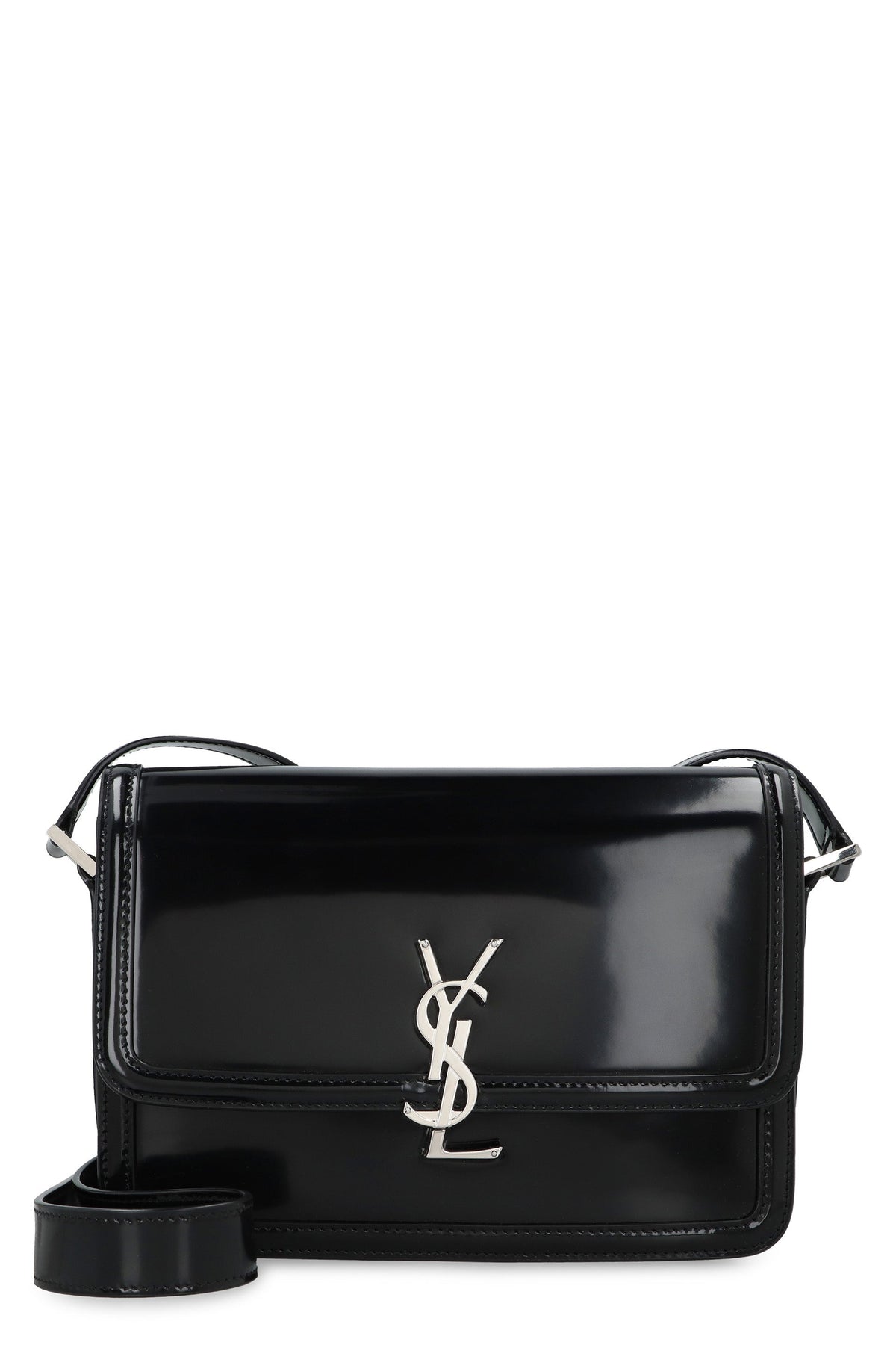 Saint Laurent Men's Solferino Leather Messenger Bag in Black | 711039AAB9H Color 1000