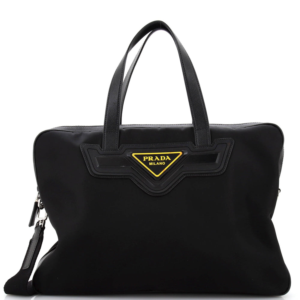 PRADA Triangle Convertible Briefcase Bag Re-Nylon Large