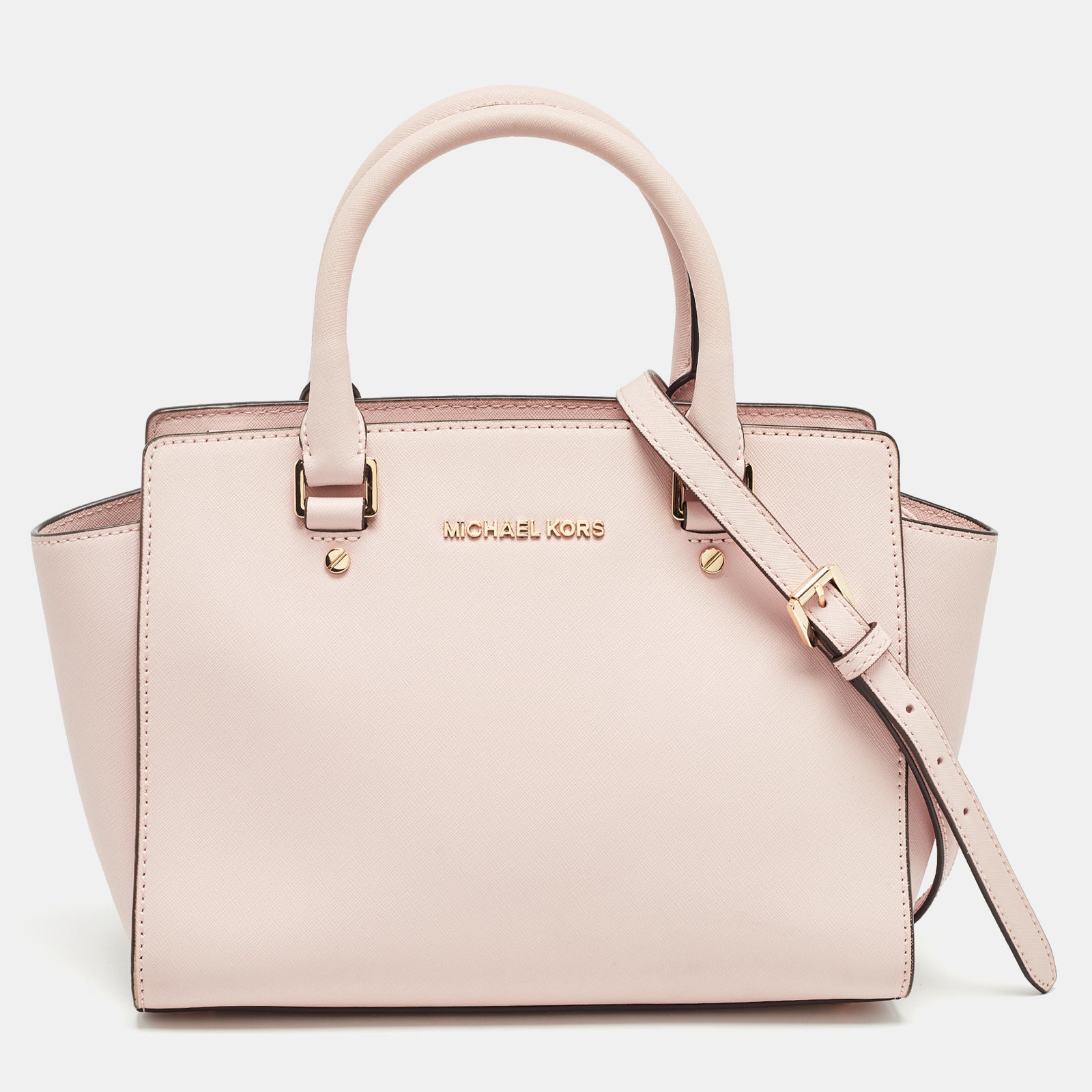 Michael Kors Pink Leather Medium Selma Satchel