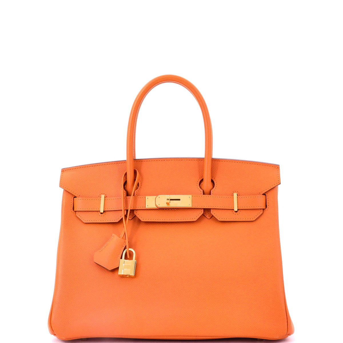 Herm?s Birkin Handbag Orange H Epsom with Gold Hardware 30