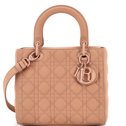 Ultra Matte Lady Dior Bag Cannage Quilt Calfskin Medium