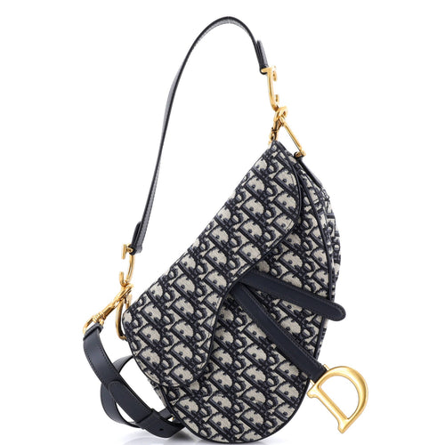 Saddle Handbag with Strap Oblique Canvas Medium