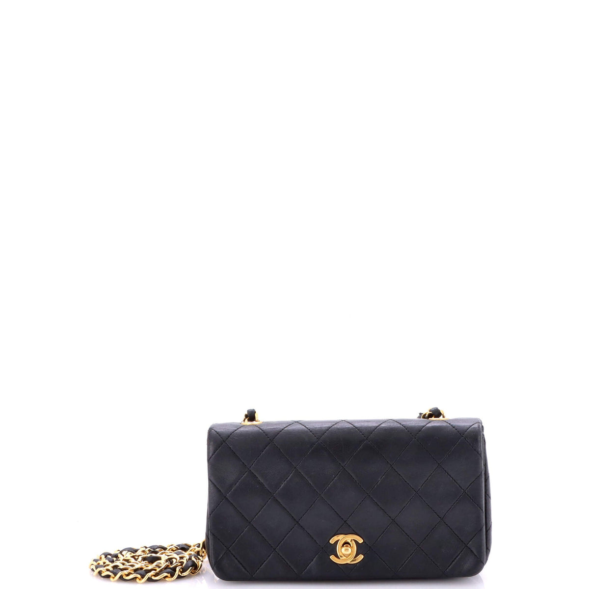 Chanel CHANEL Vintage Full Flap Bag Quilted Lambskin Mini
