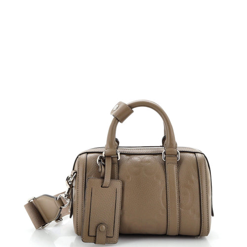 GUCCI Duffle Bag Jumbo GG Embossed Leather Mini