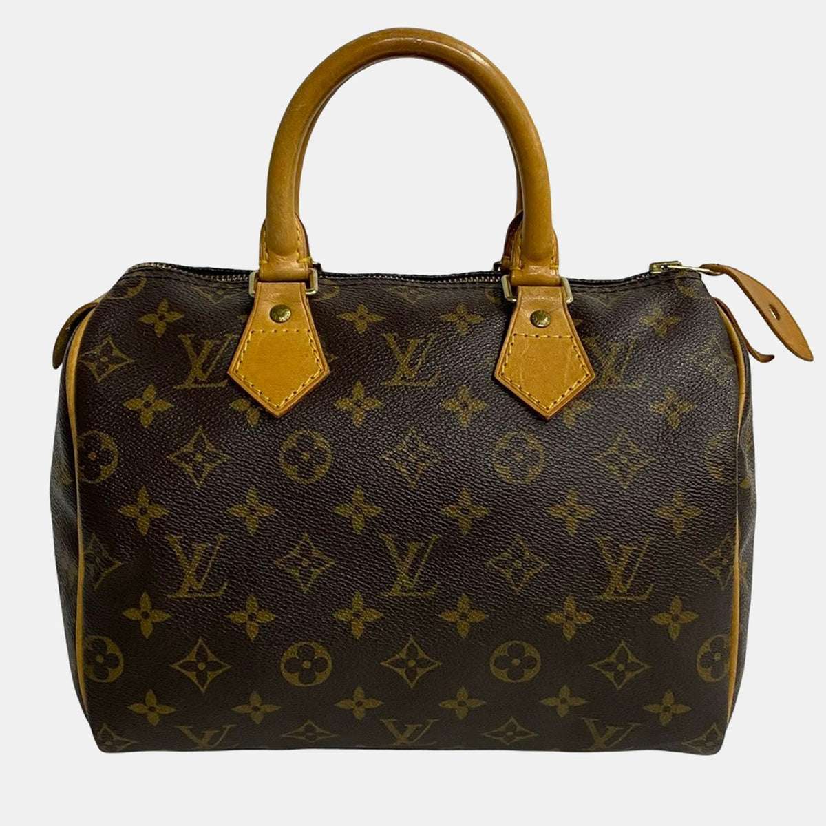Louis Vuitton Brown Canvas Speedy 25 Satchel Bag