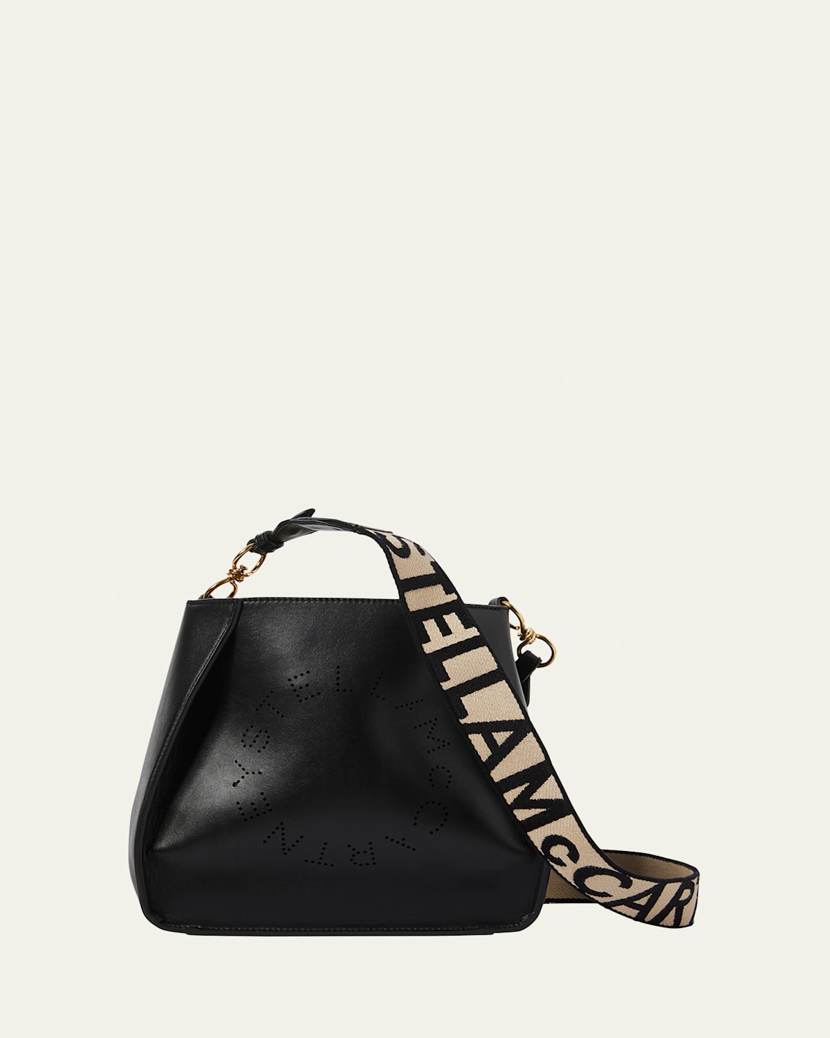 Stella McCartney Mini Logo Vegan Leather Bucket Crossbody Bag