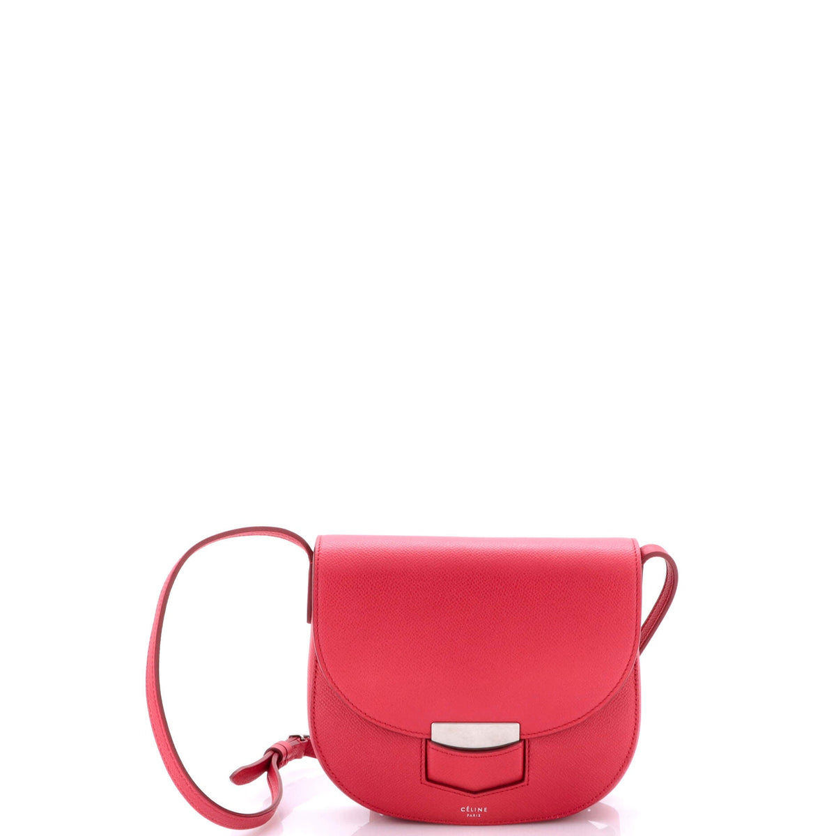 Celine CELINE Trotteur Crossbody Bag Grainy Leather Small