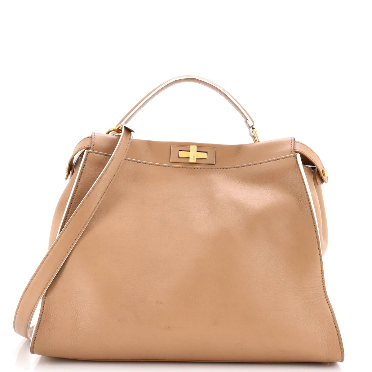 Fendi FENDI Peekaboo Bag Rigid Leather Large