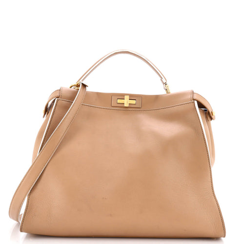 FENDI Peekaboo Bag Rigid Leather Large