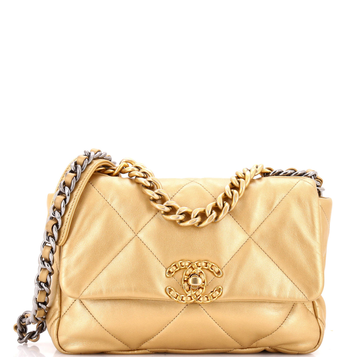 Chanel CHANEL 19 Flap Bag Quilted Leather Medium