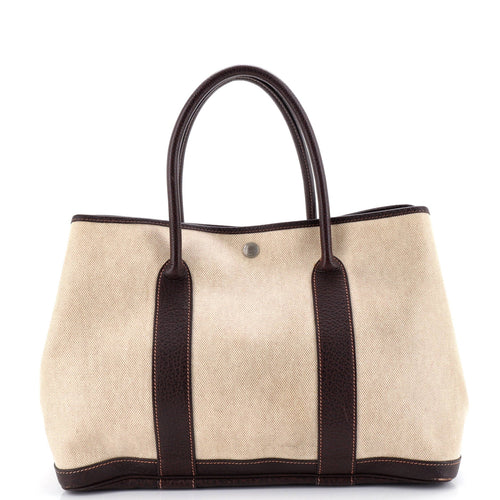 Garden Party Tote Toile and Leather 36