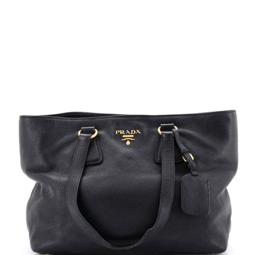 PRADA Convertible Shopper Tote Vitello Daino Large