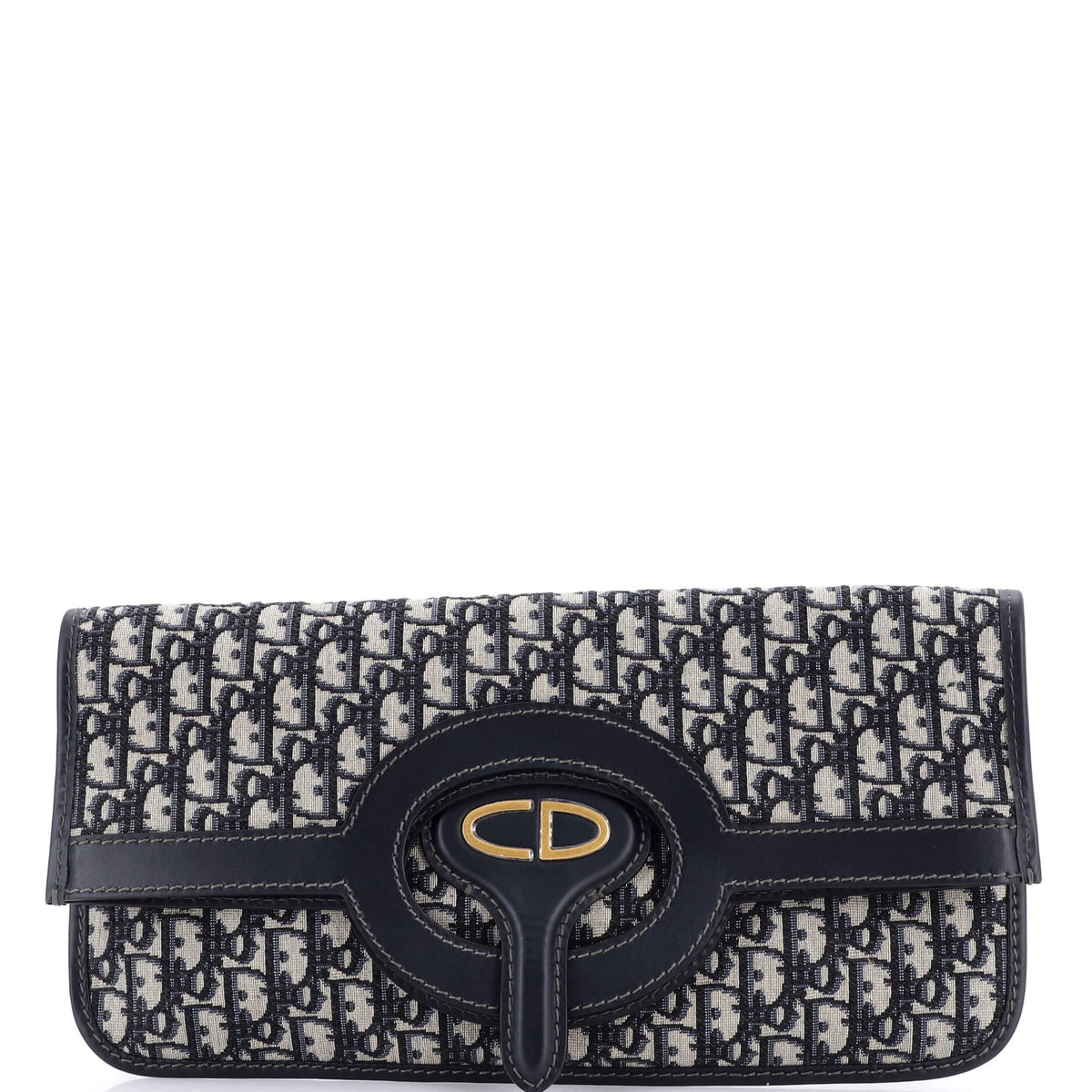 Christian Dior Fold Over Clutch Oblique Canvas