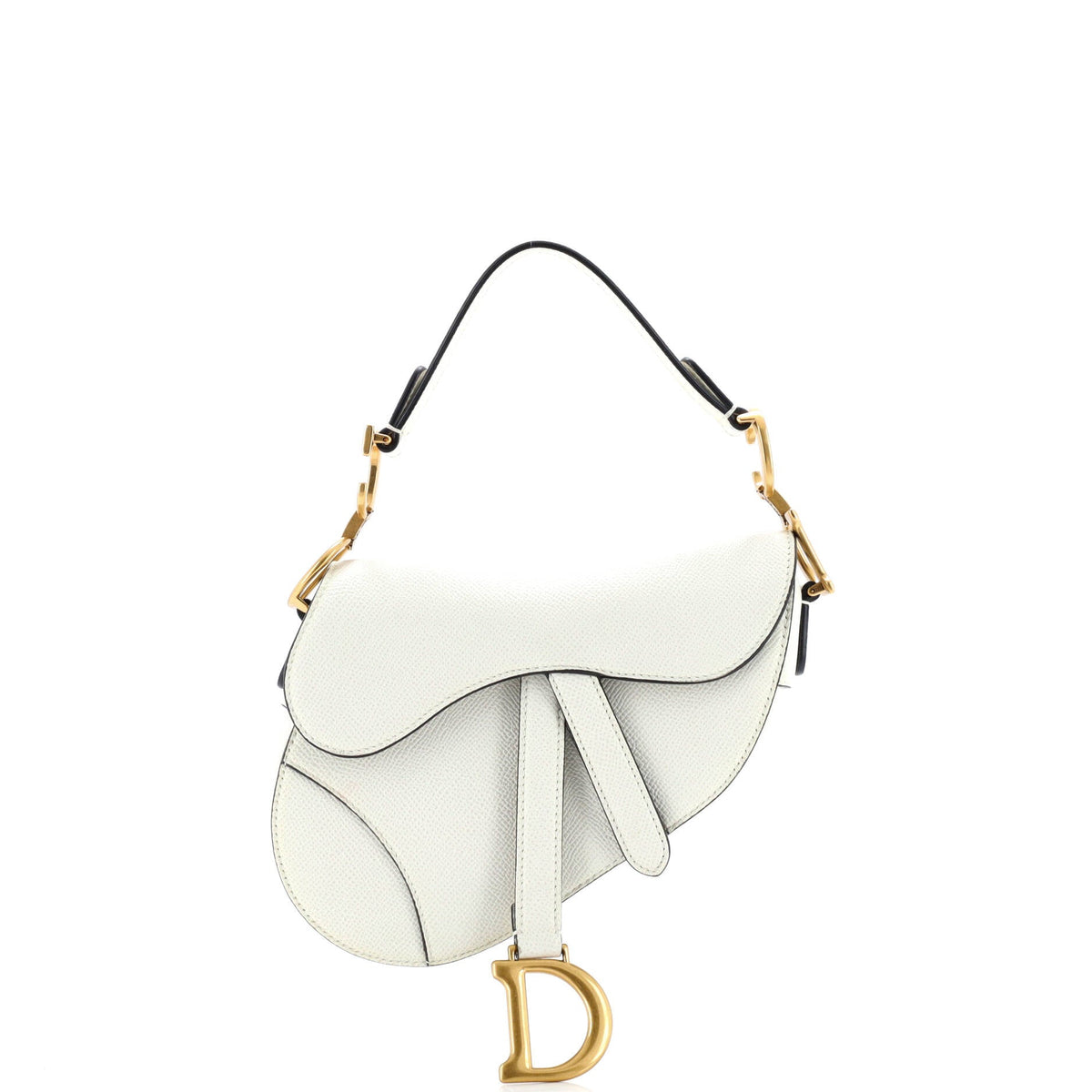 Christian Dior Saddle Handbag Leather Mini