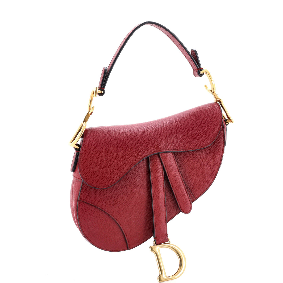 Christian Dior Saddle Handbag Leather Mini