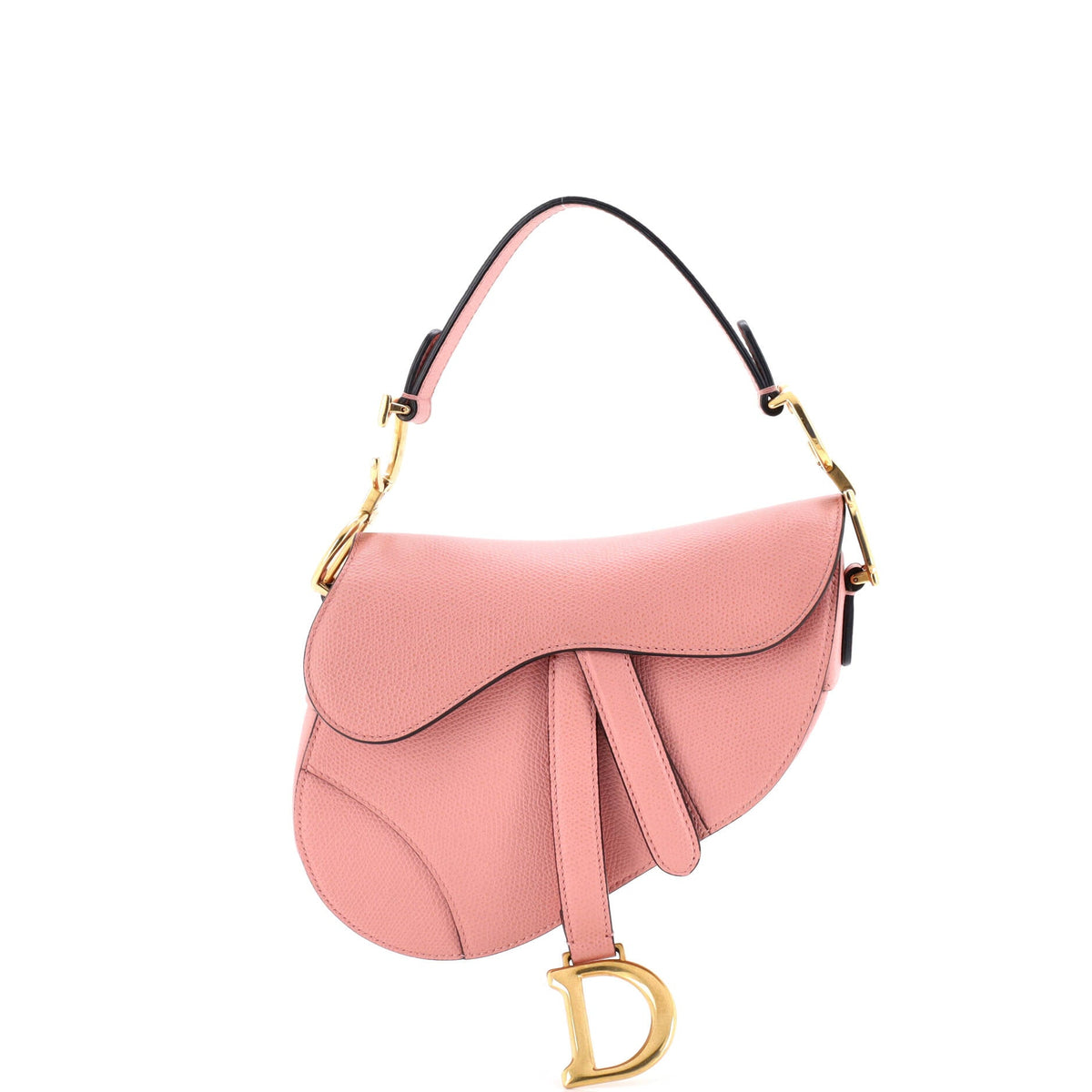 Christian Dior Saddle Handbag Leather Mini